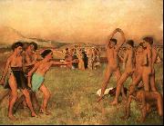 Edgar Degas The Young Spartans Exercising oil painting artist